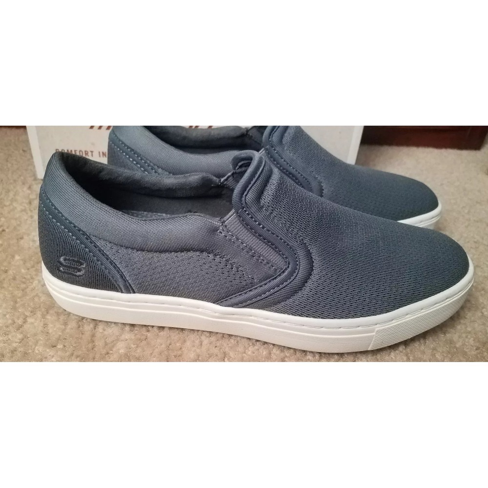 Skechers Men Comfort Classic Fit Casual Slip-on Shoes Memory Foam Grey 7 NEW